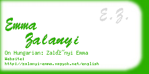 emma zalanyi business card